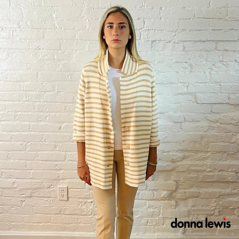 Bruno Manetti | Stripe Knit Jacket Women’s