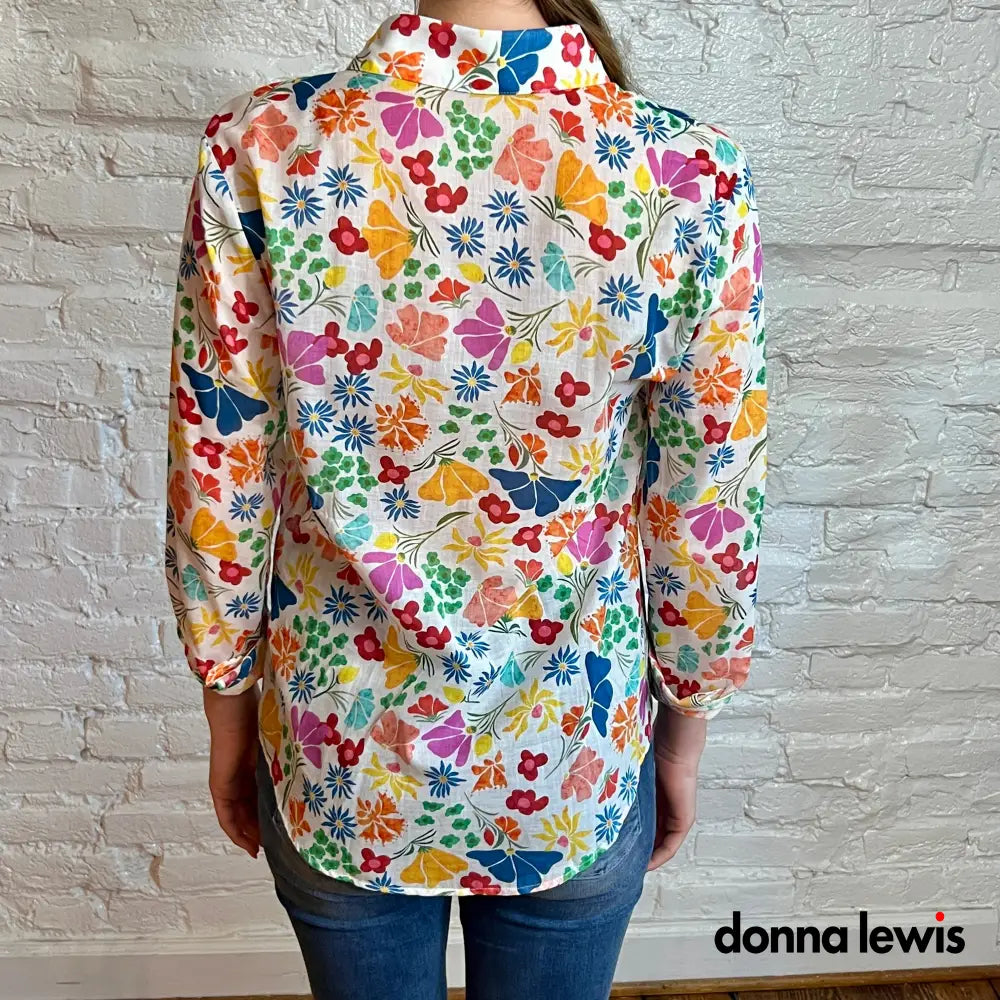 Jeans Camicetta Snob Shop CamicettaSnob Floral Shirt – Donna Lewis LLC